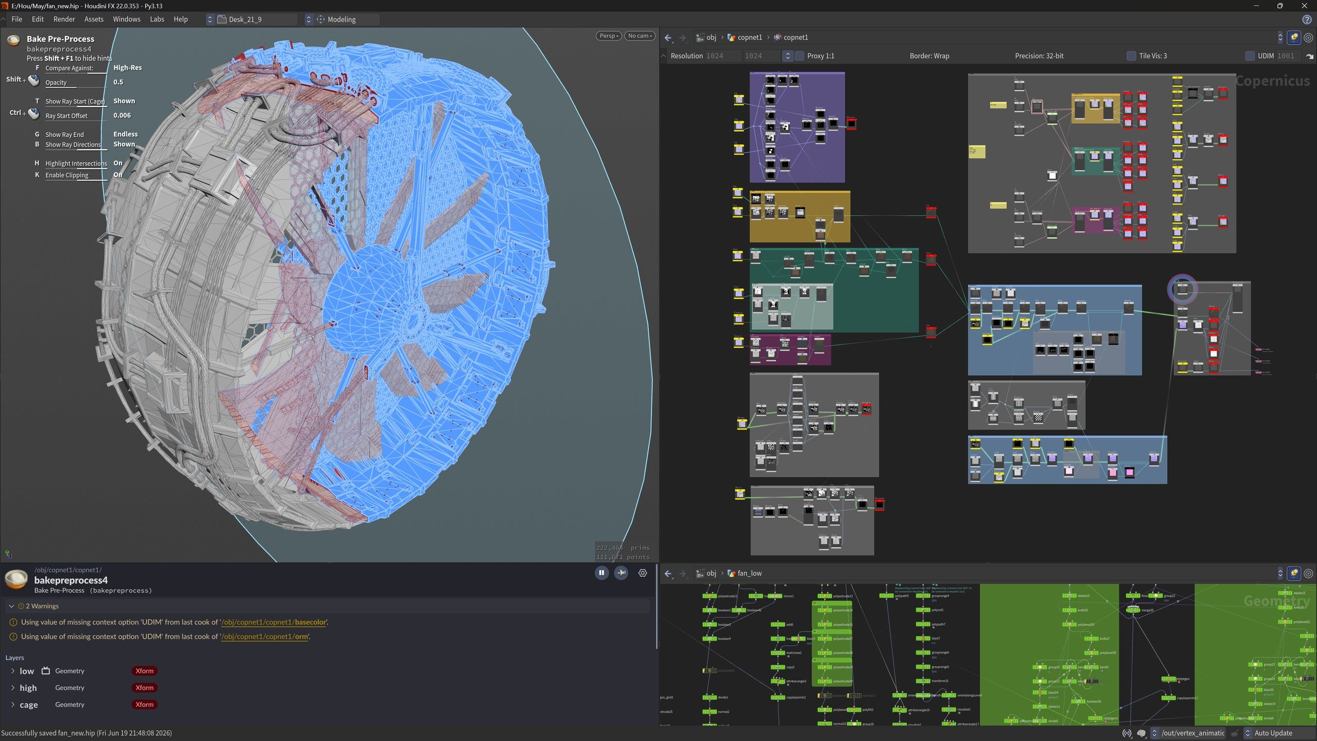 Baking and texturing in Copernicus