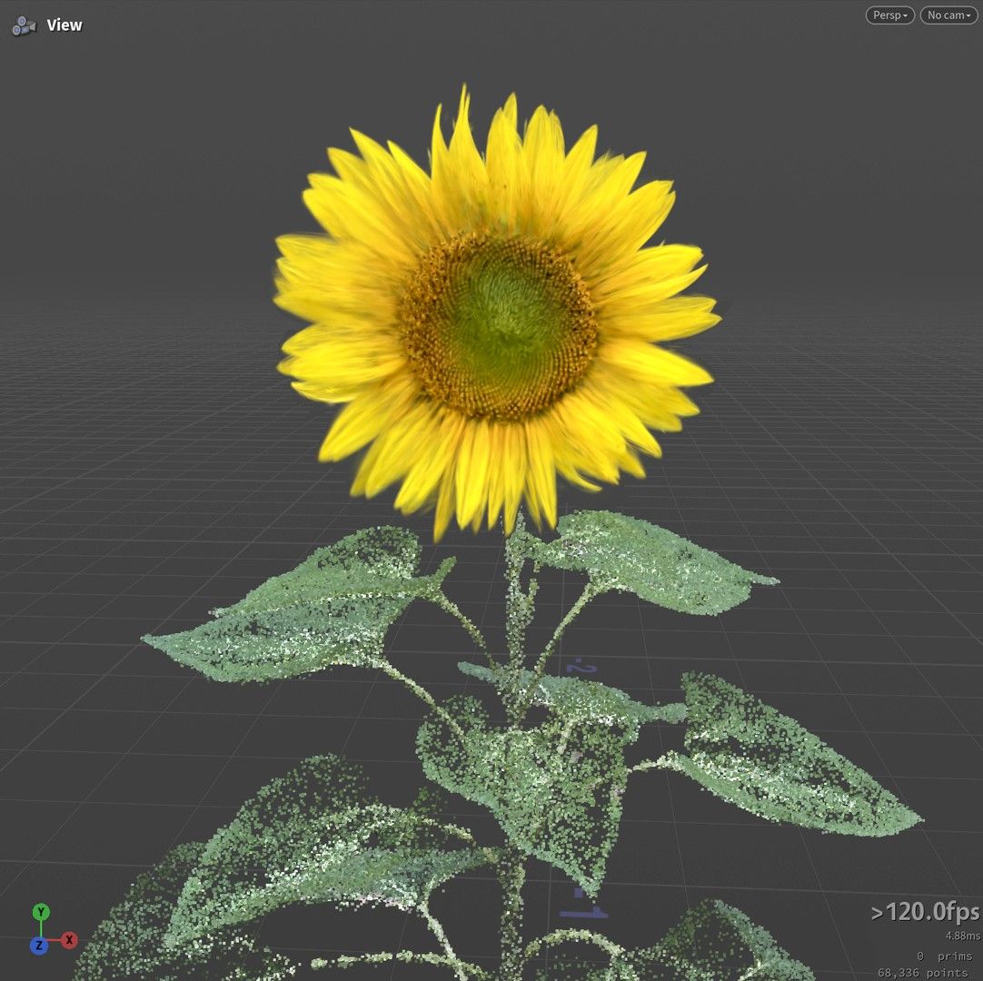 Flower disc after touch-up