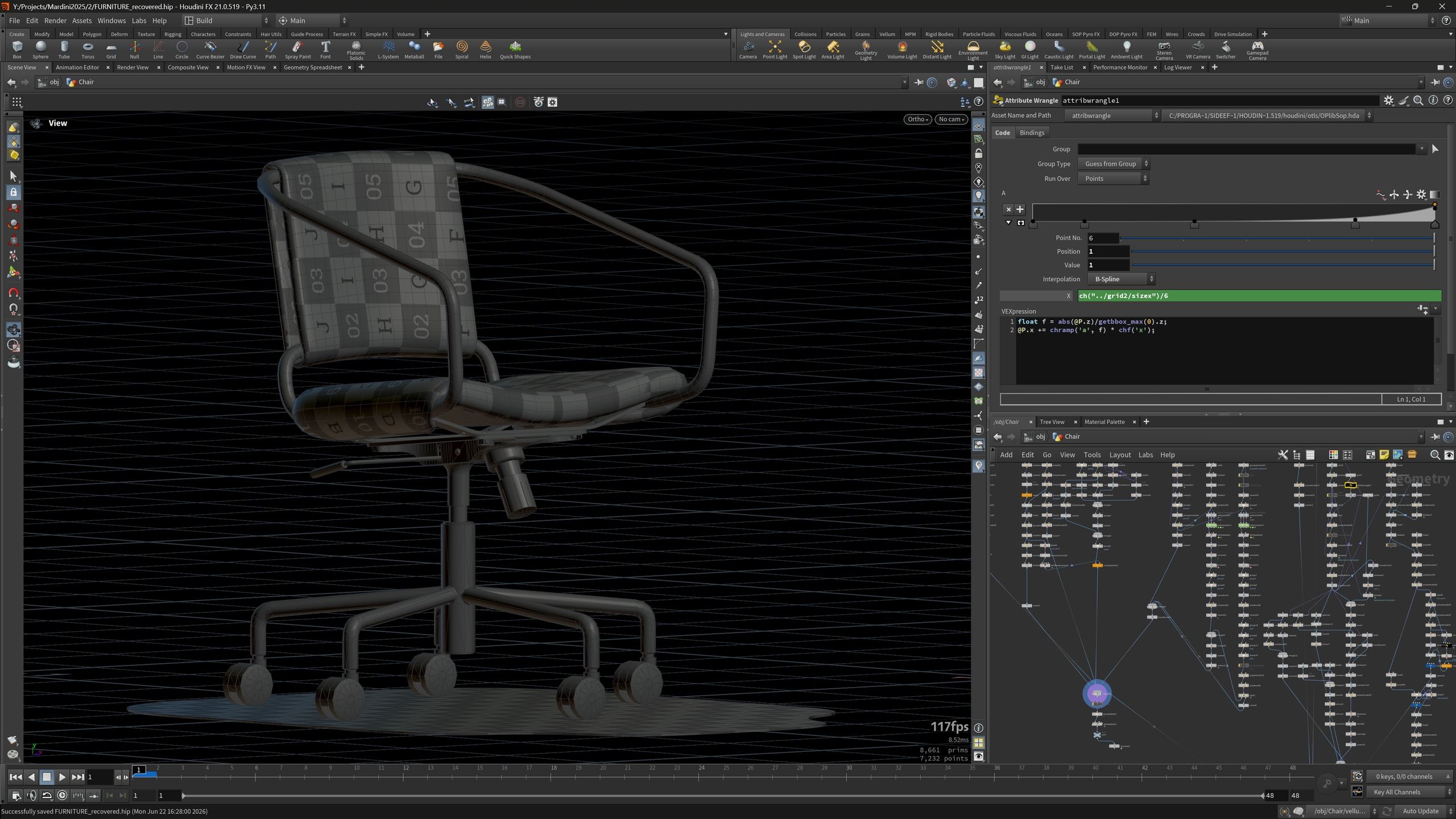 Severance fanart Houdini setup B
