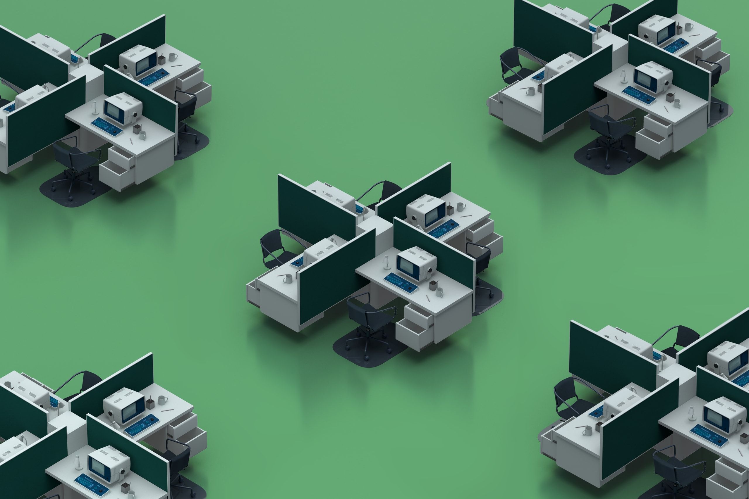 Severance fanart office furniture render A