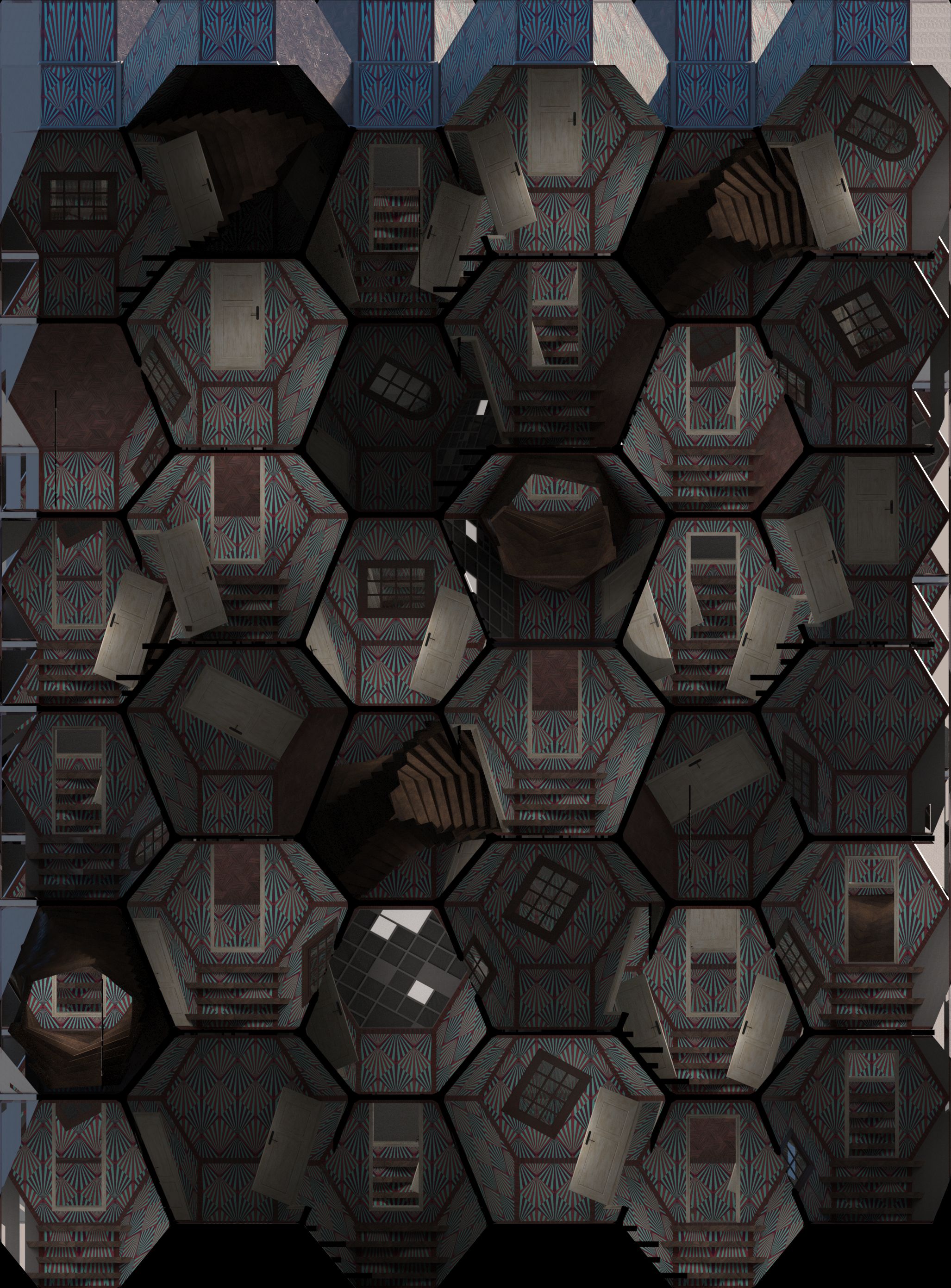 Honeycomb maze alternate beauty render