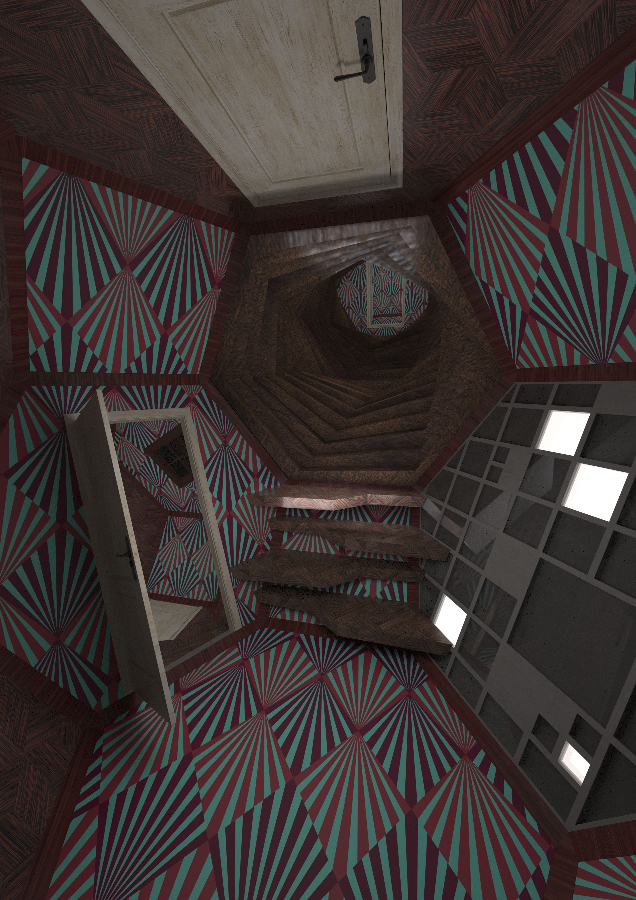 Honeycomb maze beauty render