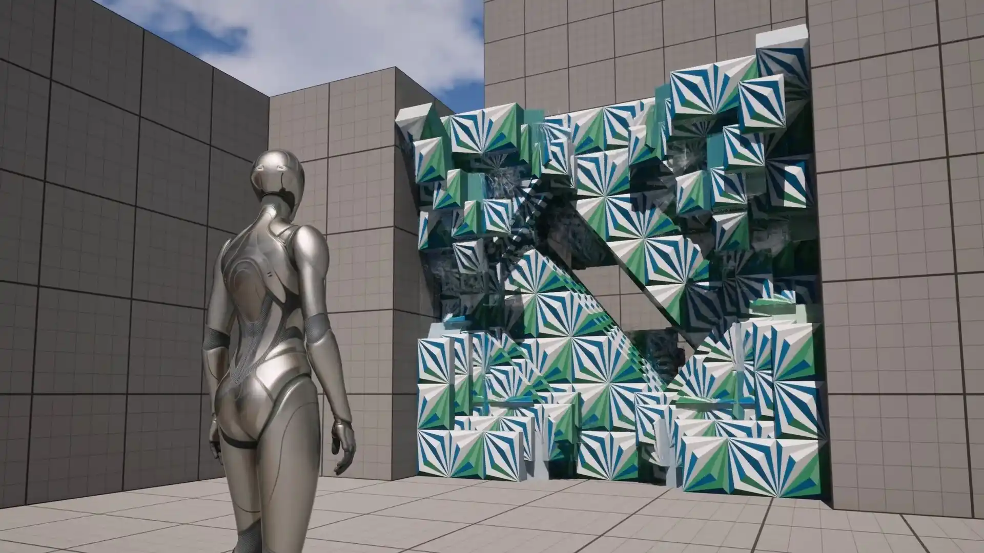 Ashtray Maze VFX Recreate - 3 Forms of complex Folding Wall