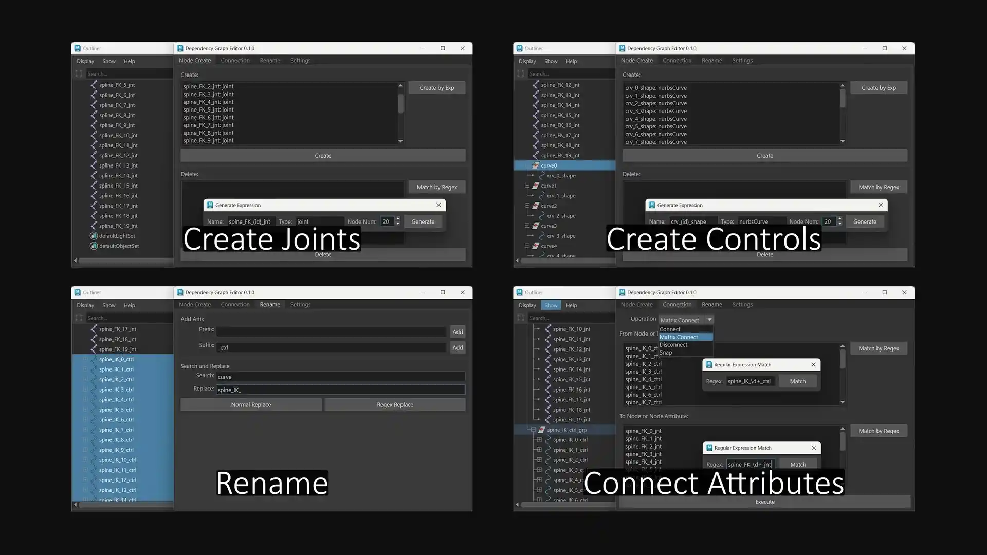 Maya Dependency Graph Editor